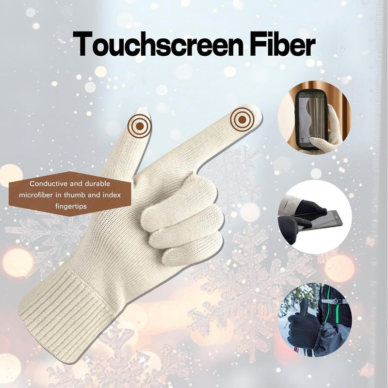 Wander Merino Wool Running Gloves for Winter Lightweight Touchscreen Thermal Knit Glove for Men&Women Upgraded - Image 5